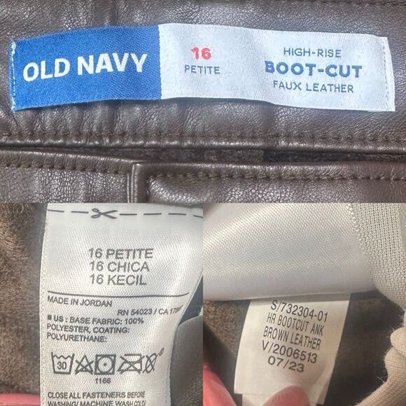 Old Navy Cyberpunk Bootcut Pants Women’s 16 Brown Y2K Liquid Rodeo Streetwear - Picture 6 of 6